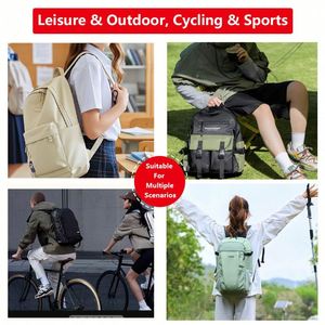 Sac à dos léger et imperméable en nylon tendance pour la randonnée, le cyclisme, les sports, les voyages, le rangement d'équipements de sport en plein air, avec fermeture éclair - Product Image 4