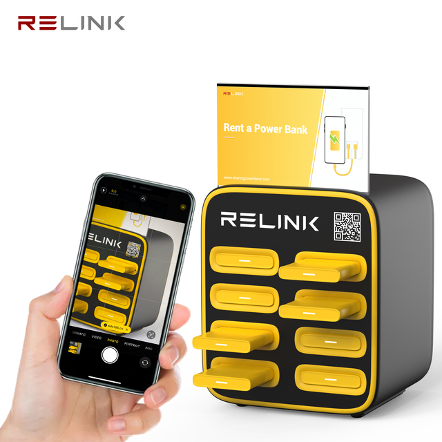 Wireless Mobile Phone Charging Station 8 Slots Sharing Power Bank Station with Multi Mobile Device Port for Hotel