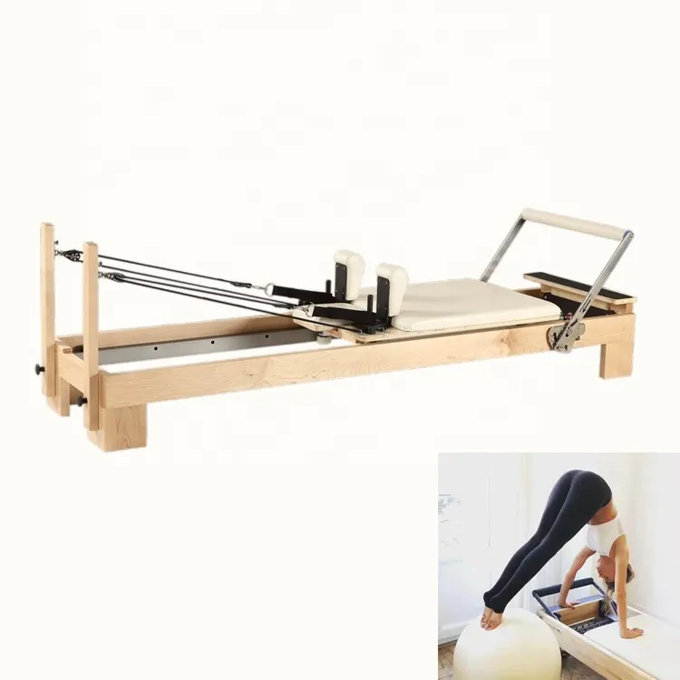 Dezhou Shizhuo 2020 Most Popular Boay Pilates Reformer Machine Pilates Bed for Yoga Maple Wood White Plywood Case 1 PC