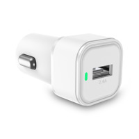 Chargeur de voiture USB 5V 2.4A à port unique avec circuit intelligent, chargeur universel pour téléphone portable