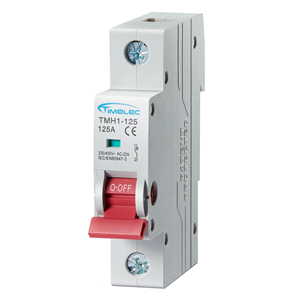 Interrupteur-sectionneur monophasé Timelec TMH1-125 120A sur rail DIN, corps en alliage d'aluminium, basse tension - Product Image 1
