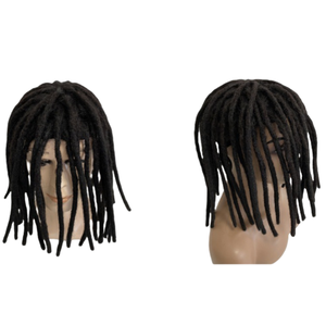 Trecce da <span class=keywords><strong>uomo</strong></span> ad alta densità stile Dreadlocks fatto a mano in piena pelle a Base di tupet per <span class=keywords><strong>uomo</strong></span> - Product Image 2