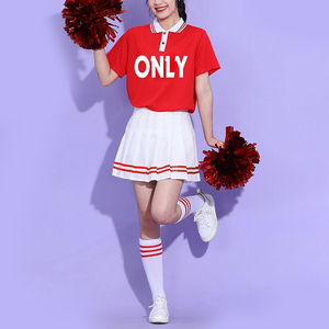 Tenues d'entraînement pour équipe de danse pour filles, logo personnalisé de haute qualité, mini-jupe, ensembles d'uniformes de cheerleading, 100% polyester, uniforme scolaire - Product Image 6