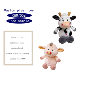 Peluche personnalisée en forme de cochon rose, jouet en peluche de vache, série <span class=keywords><strong>Ranch</strong></span>, souvenirs de voyage, cadeau d'entreprise, logo personnalisé, super doux, Mandalorian - Product Image 2