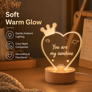 Custom Acrylic LED <b>Message</b> <b>Board</b> Night Light Reusable Writing Memo <b>Board</b> Lamp With Wooden Base Personalized Gift - Product Image 5
