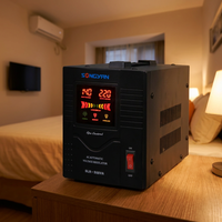 Régulateur de tension automatique monophasé AC mini 500VA, stabilisateur de tension de bureau pour usage domestique, plage complète 140V-260V