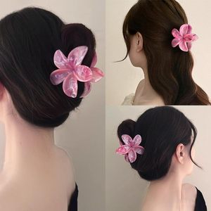 Nuevo Clip de Pelo con Forma de Flor de 8cm para Mujer, de Alta Calidad, con Tarjeta, Clip de Pelo con Diseño de Flor y Mármol, Accesorio para el Cabello, Directo de Fábrica - Product Image 3