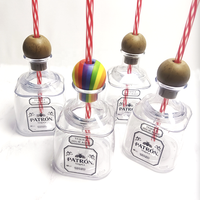 375ML en plastique Tequila Patron bouteille Cocktail potable Patron avec arc-en-ciel couleur liège réutilisable en plastique Tequila Don Julio Cup
