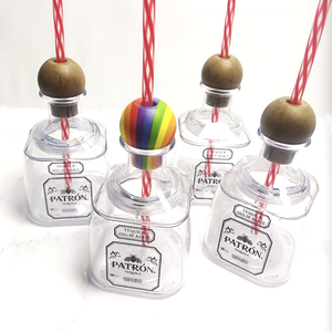 375ML Plástico Tequila Patrón Botella Cóctel Beber Patrón Con Arco Iris Color Corcho Reutilizable Plástico Tequila Don Julio Copa - Product Image 3