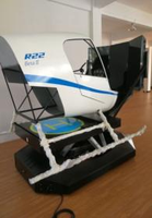 Cockpit de vol d'hélicoptère R22/R44 Simulateur d'hélicoptère R22/R44
