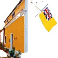 Drapeaux de Niue en polyester 68D/100D de 3x5 pieds en gros, personnalisables pour toutes les nations, livraison rapide, fournisseur fiable, livraison express