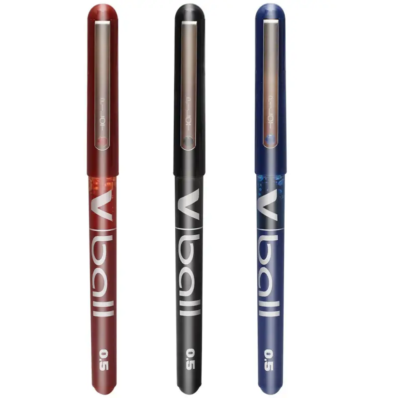 P-ilot V Ball BL-VB5 Pure Liquid Ink Gel Pen Black/Blue Super Smooth Writing Supplies