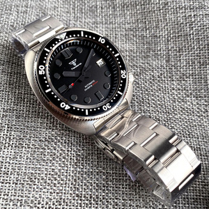 Tandorio Sang Trọng Chuyên Nghiệp Diver Thép Tự Động Đồng Hồ Người Đàn Ông Đánh Dấu Màu Đen 20Bar Bơi Kinh Doanh Đồng Hồ Sapphire Tinh Thể Rùa - Product Image 4