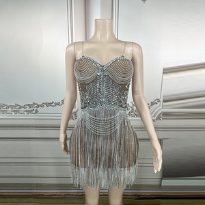 NOCANCE Y2566 Vestido de Noche con Flecos de Diamantes Brillantes para el Día de San Valentín <span class=keywords><strong>2023</strong></span>, Top Corto, Vestidos de Fiesta para Graduación - Product Image 2