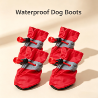 Bottes de pluie imperméables de luxe pour chiens, pour l'hiver, avec coussinets adhésifs pour petites pattes, protection des pattes, chaussures de créateur