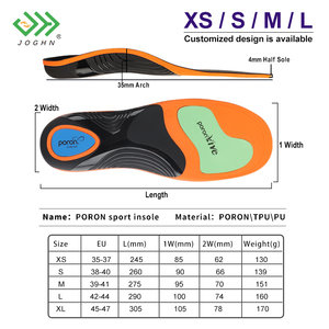 JOGHN, venta al por mayor, suelas interiores de PU para zapatos, plantillas de trabajo de Material de Tpu duro, plantilla de soporte de arco, plantillas ortopédicas - Product Image 4