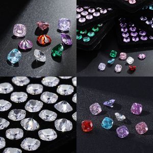 เพชรซิร์คอนทรงสี่เหลี่ยมสีสันสดใสแบบรังนก  หลังแบน สำหรับงาน DIY  อุปกรณ์ตกแต่งเครื่องประดับ บรรจุ 6 ช่อง  แหล่งผลิตอี้หวู่ - Product Image 3