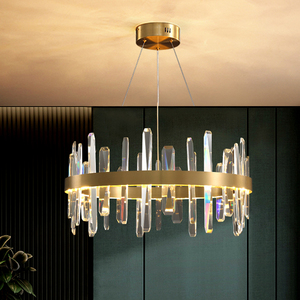 Lampu gantung kristal Led, lampu gantung ruang tamu Modern lampu gantung kristal gaya restoran pencahayaan sederhana - Product Image 3