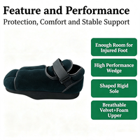 Chaussure post-opératoire robuste à bout rond en TPR avec fermeture auto-agrippante, coussin EVA, orthopédique, pour la tendinite d'Achille