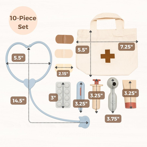 Mainan Dokter untuk anak-anak, CPC udah 9 buah mainan edukasi dengan tas penyimpanan medis dan permainan peran stetoskop - Product Image 6