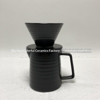 Pot à café V60 créatif INS, motif floral, en porcelaine, style moderne et simple, 401-500ml, vente chaude transfrontalière