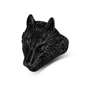 Modischer Edelstahlring, beliebter Retro-Wikinger-Wolfskopfring, Herren-Punk-Drachen-Tierring, Schmuckgeschenke - Product Image 5