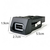 Caricatore USB Rapido QC3.0 per Auto, Modifica del Cambio con Porta di Ricarica per Telefono Cellulare per Skoda Superb 2010-2013