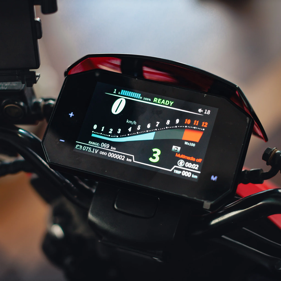 カスタム5インチ電動バイクメーターLCDディスプレイスピード