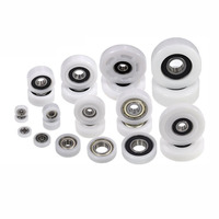 Rodillos de Rodamiento Recubiertos de POM de 21 mm de Diámetro Exterior, 6x21x9, 5x21x8, Ruedas de Polea de Guía Planas de Plástico de Nailon de Alta Carga