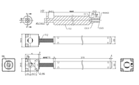 Mécanisme de levage manuel moderne pour bureau debout, course de 370 mm, vis T12, acier galvanisé, système à manivelle réglable en hauteur, table OEM