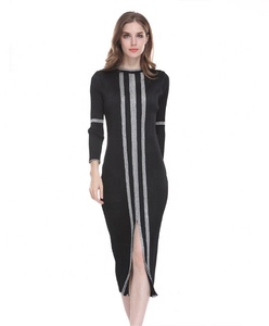 2019 ajustado apretado vestido Casual de manga larga vestido de las mujeres Sexy vestido - Product Image 1