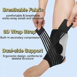 Attelle de <span class=keywords><strong>cheville</strong></span> à compression bilatérale amovible pour la prévention des blessures sportives, la récupération des entorses et la stabilisation articulaire - Product Image 3