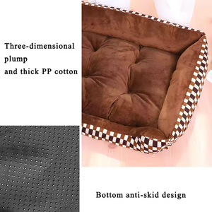 Lüks Yıkanabilir Çevre Dostu Kadife Katlanabilir Köpek ve Kedi Yatağı Kanepe Minderi Sağlam Su Geçirmez Taban Yumuşak Sıcak Evcil Hayvan Yatağı - Product Image 5