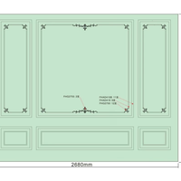 Kit complet de moulures murales en polyuréthane pour décoration intérieure, cadre Rococo, panneaux muraux en PU