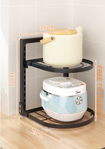 Factory Manufacture <b>Kitchen</b> Floor Vegetable Items Rotating Shelving Storage Rack Household Commodity <b>Shelf</b> - Product Image 6