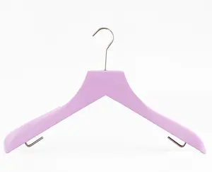 Mooie Paarse Houten Hanger Aan Te Passen Hanger Pak Jas Hanger Hanger Voor Organisatie Kleding