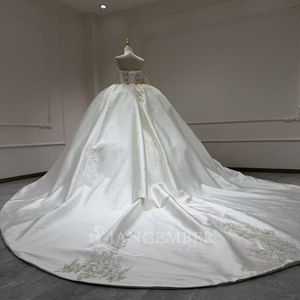 Xx73 Factory Stock Wholesale Ball Gown <b>Wedding</b> Dress Satin Luxury Bridal Gown Elegant <b>Wedding</b> Dresses Jancember - Product Image 2