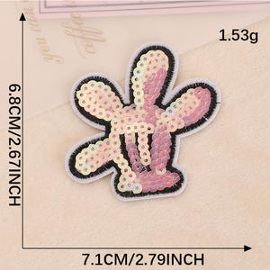 Parche Bordado de Algodón con Lentejuelas Brillantes y Diseño de Ojo, Creado con un Propósito, para Coser, Precio de Fábrica - Product Image 4