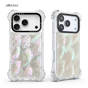 Funda de Lujo Aikusu para Teléfono Móvil con Parte Trasera de Nácar para iPhone 17 16 15 14 13 12 Air Pro Max - Product Image 1