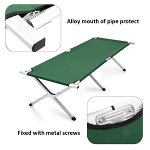 Lettino <span class=keywords><strong>da</strong></span> <span class=keywords><strong>Campo</strong></span> in Metallo Premium, Montaggio Facile, Pieghevole, Capacità di Carico 150 KG, Letto per Riposo e Relax per Viaggi all'Aperto, Pesca, Campeggio - Product Image 4
