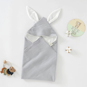 Albornoz niño niñas animal muselina bebé toalla con capucha ropa gruesa y lavar Toalla de <span class=keywords><strong>baño</strong></span> para bebé <span class=keywords><strong>poncho</strong></span> con capucha de Bambú - Product Image 4