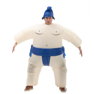 Costume da Sumo Gonfiabile Blu per Adulti, Adatto a <span class=keywords><strong>Persone</strong></span> Alte 1,5-2m. Perfetto per Natale, cosplay, feste, spettacoli teatrali e balli in maschera - Product Image 5