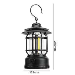 Vintage Rechargeable LED Rétro Camping Lanterne En Plein Air Randonnée Lumière Réglable Luminosité Portable Voyage Lampe - Product Image 6