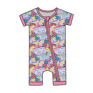 Eğlenceli 'Fart Ha-Ha' karikatür baskı uzun kollu fermuar tulum bebekler 0-6 ay bahar rahat giyim bambu elyaf Unisex - Product Image 4