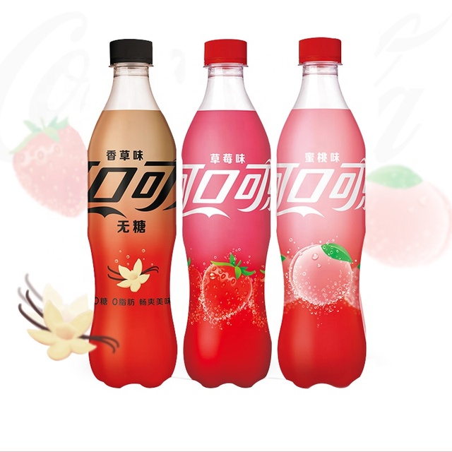 500ml Onion Brand Hot Selling Peach Strawberry Flavor Bottle Fruit Soda Carbonated Drinks Ready to Drink