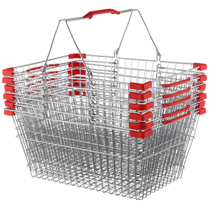 Electroplated Steel Handheld Shopping <b>Basket</b> Convenient Store <b>Storage</b> <b>for</b> Vegetables From Metal Supermarket - Product Image 1