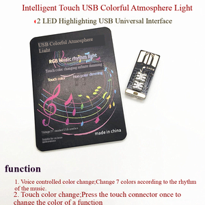 Lampe d'ambiance LED à commande vocale intelligente USB pour voitures 12V, lumière colorée multifonctionnelle à induction, éclairage intérieur automobile - Product Image 4