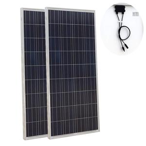 Système solaire polyvalent 200W 300W 400W à tension personnalisable 24V 48V, prix usine pour maison hors réseau / raccordée au réseau - Product Image 1