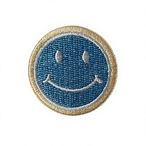 Toppe Ricamate in Tessuto con Fili di Poliestere per Accessori <span class=keywords><strong>Abbigliamento</strong></span>, Distintivi Fai-da-te a Forma di Faccina Sorridente - Product Image 1