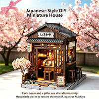 OCHOICE Maison de poupée miniature en bois personnalisée et modèle de construction de maison de poupée en puzzle 3D avec figurines pour décoration créative